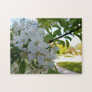 Creative white flower tree photo jigsaw puzzle