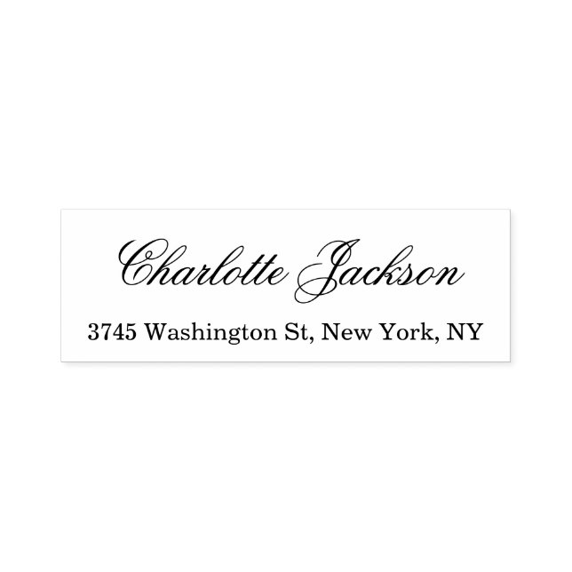 Creative White Minimalist Professional Script Self-inking Stamp (Design)