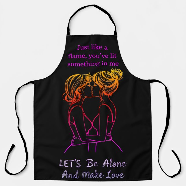 Creative women bonding over BBQ in playful aprons (Front)