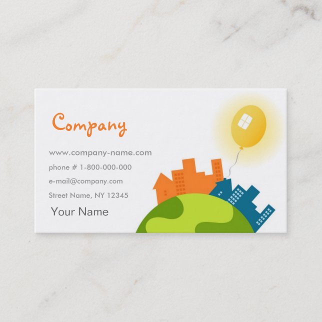 Creative World Business Card (Front)
