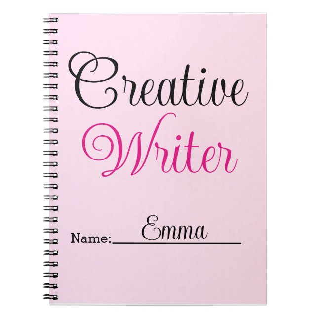 Creative Writer Pastel Pink  Notebook (Front)