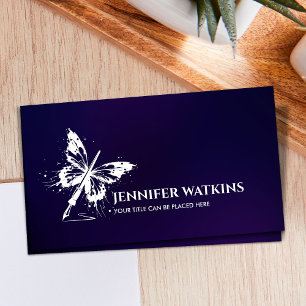 Creative Writing - Fountain Ink Pen Butterfly Business Card
