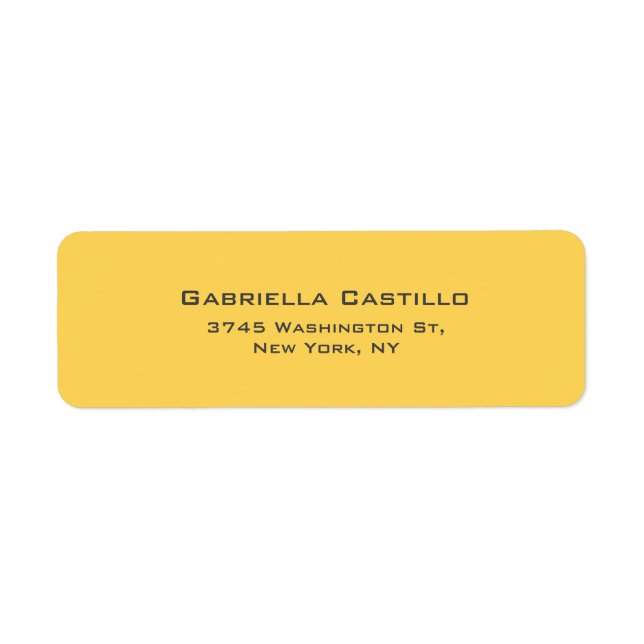 Creative Yellow Colour Plain Elegant Simple (Front)