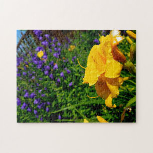 Creative yellow flower garden photo jigsaw puzzle