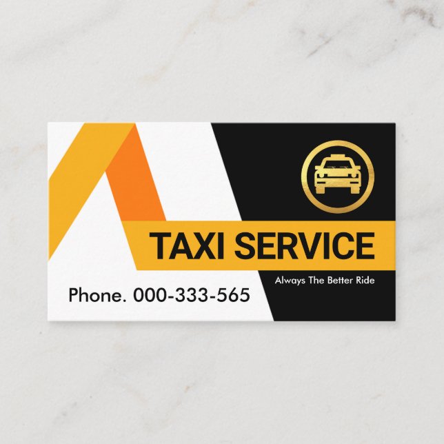 Creative Yellow Taxi Routes Business Card (Front)