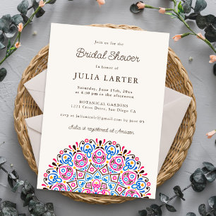 Creative Youthful Mirror Mandala Bridal Shower Invitation