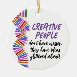 Creatives gift. Funny artist quote Ceramic Tree Decoration