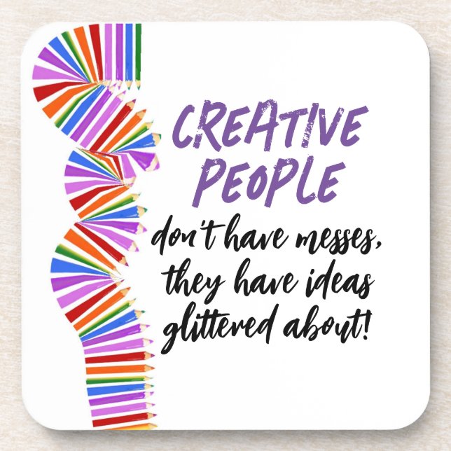 Creatives gift. Funny artist quote Coaster (Front)