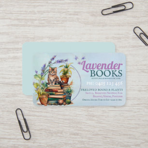 Creatives Writer Book Lover & Cute Kitten Business Card