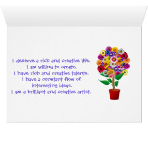 Creativity Affirmation Card - Daily Mantra Double