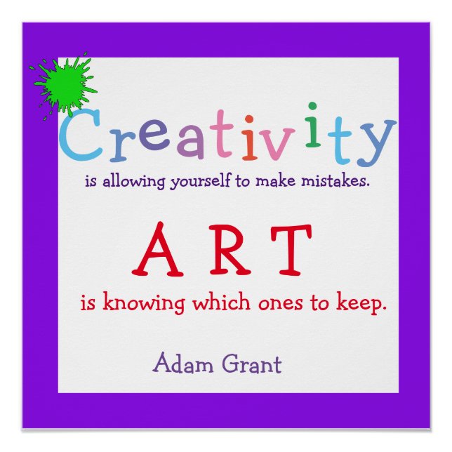 Creativity, Art Quote, Poster (Front)