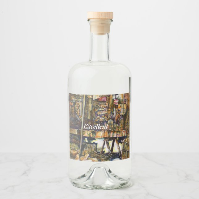 Creativity Glimmer All the Brighter Liquor Bottle Label (Front)