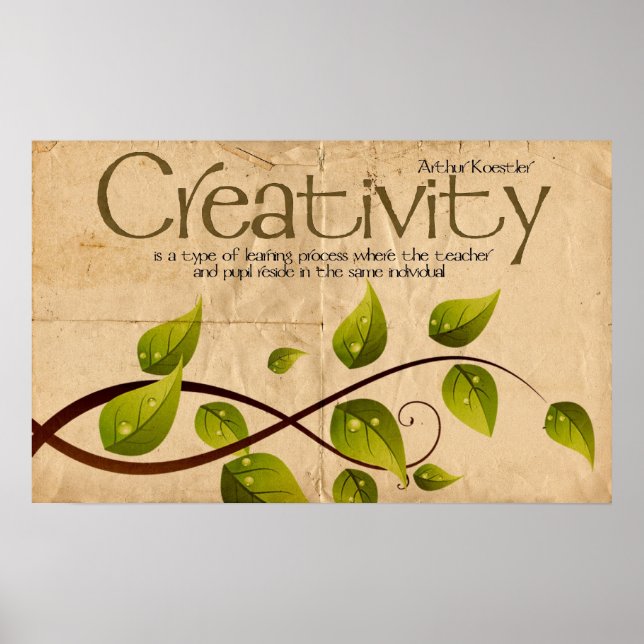Creativity Inspirational Poster Print (Front)