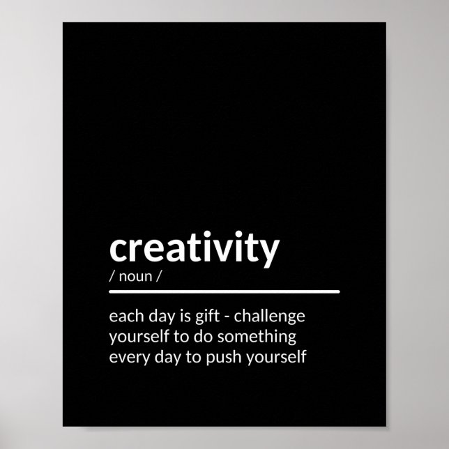 Creativity Inspirational Quote Poster (Front)