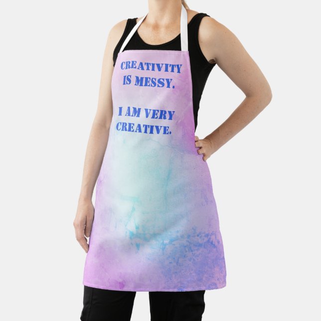 Creativity is Messy Colourful Texture Funny Apron (Insitu)