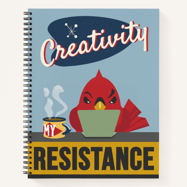 "Creativity is My Resistance" – Dot Grid Notebook (Front)