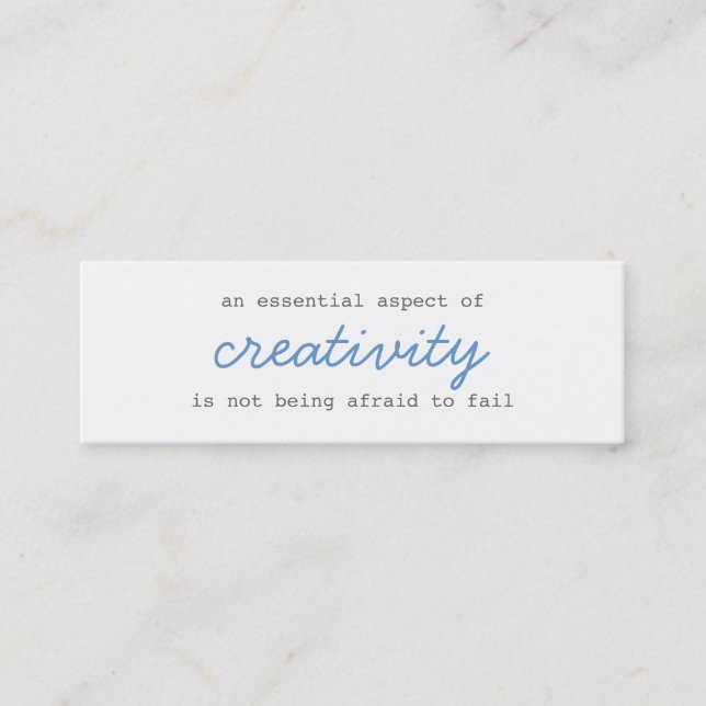 creativity mini cards script (Front)