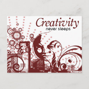 Creativity Never Sleeps Postcard