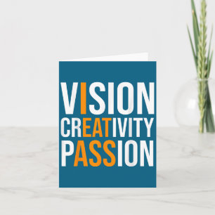 Creativity On Shirt Sarcastic Funny Motivation Card