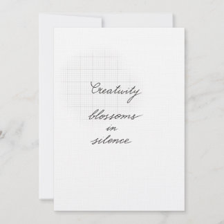 Creativity silence quote card