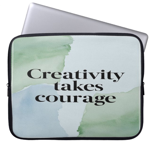 Creativity Takes Courage option 2 Laptop Sleeve (Front)