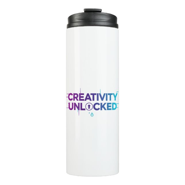 Creativity Unlocked Thermal Tumbler (Front)