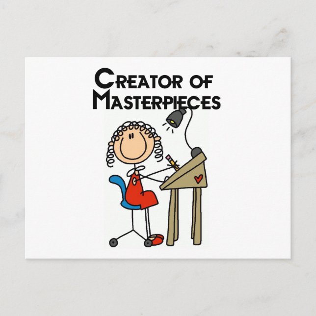 Creator of Masterpieces Tshirts and Gifts Postcard (Front)