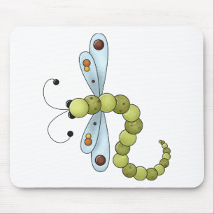 Creator's Canvas · Blue & Green Dragonfly Mouse Mat