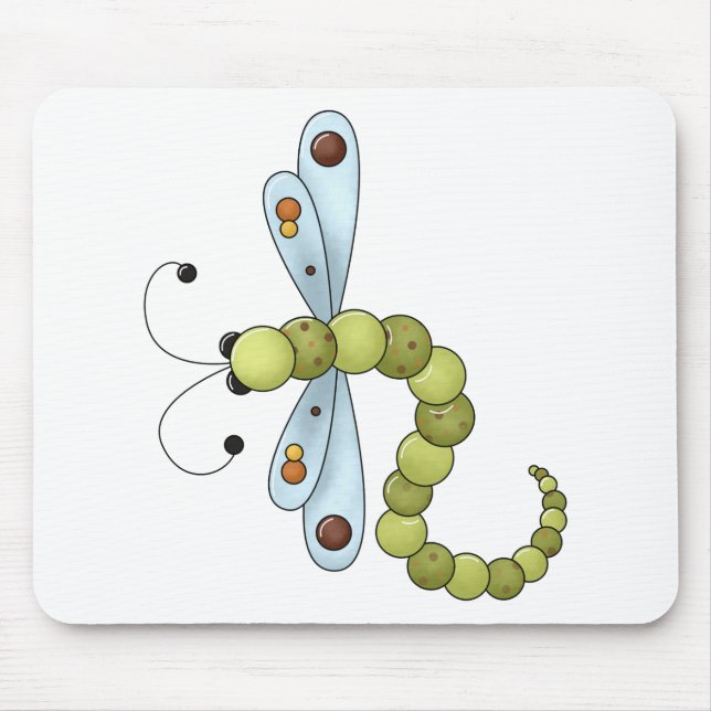 Creator's Canvas · Blue & Green Dragonfly Mouse Mat (Front)