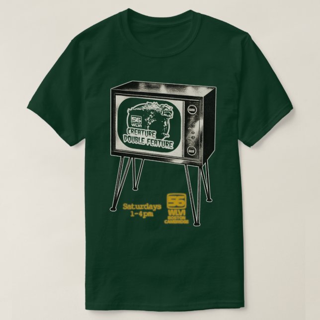 Creature Double Feature TV WLVI 56 Boston T-Shirt (Design Front)