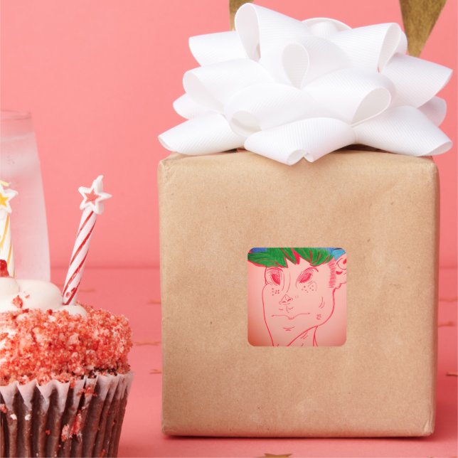 Creature Features Animation Square Stickers (Party)