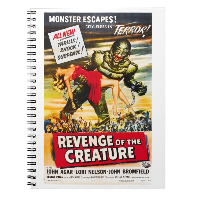 Creature Monster Vintage Style Movie Poster  Notebook (Front)