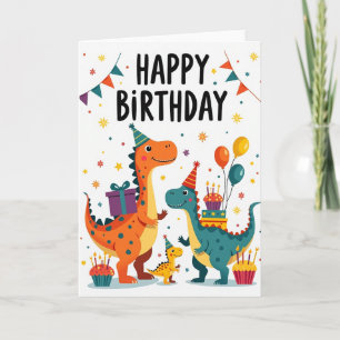 Creature Party Birthday Card