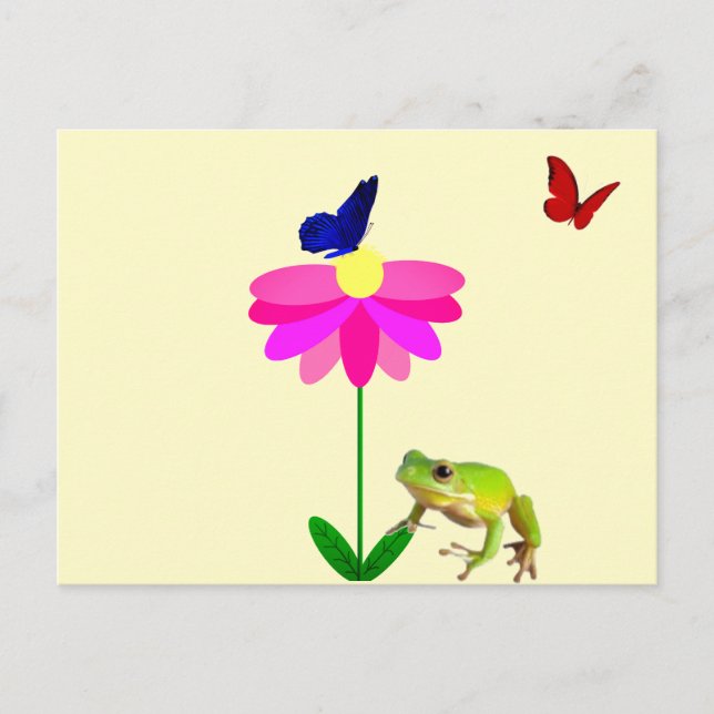 Creatures and Flower Postcard (Front)