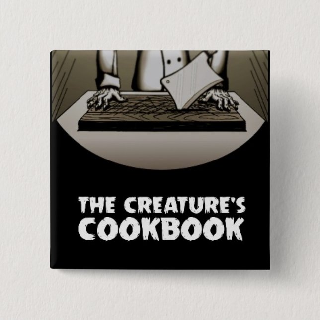 Creature's Cookbook Square Button (Front)