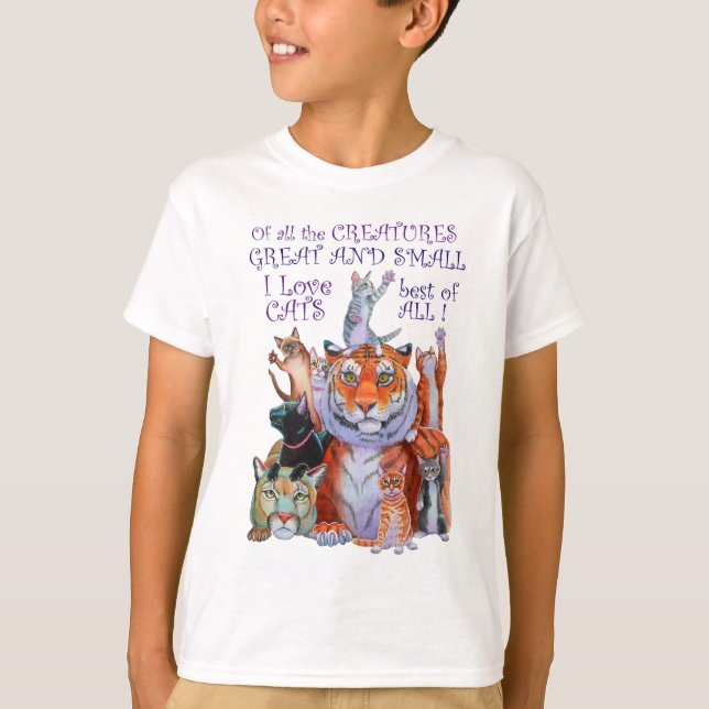 Creatures Great and Small Cat! T-Shirt (Front)