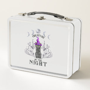 Creatures of the Night – Halloween Black Cat Metal Lunch Box