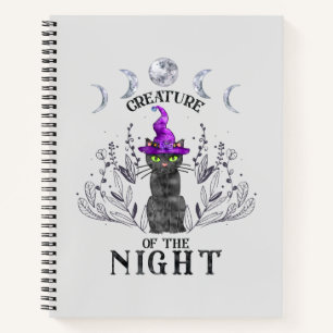 Creatures of the Night – Halloween Black Cat Notebook
