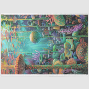 Creatures of the Sea Rainbow Colours Decoupage Tissue Paper
