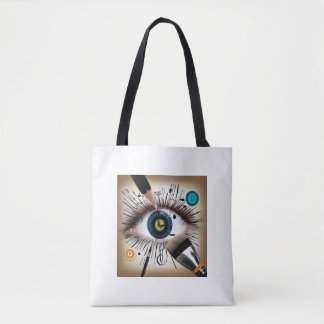 "Creavista: Abstract Eye & Artistic Symbols Design Tote Bag