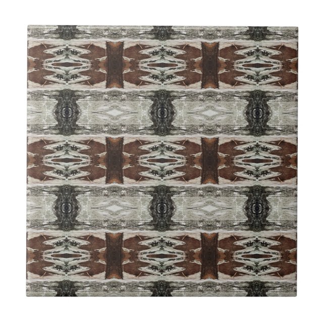 Credenza Tree Bark Patterned 4.25 Square Tile (Front)