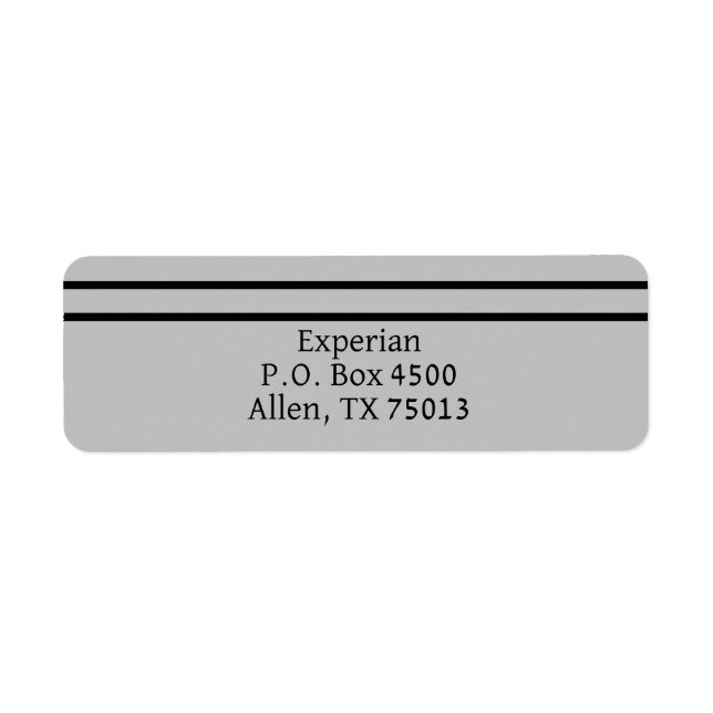 Credit Bureaus Addresses  (Front)