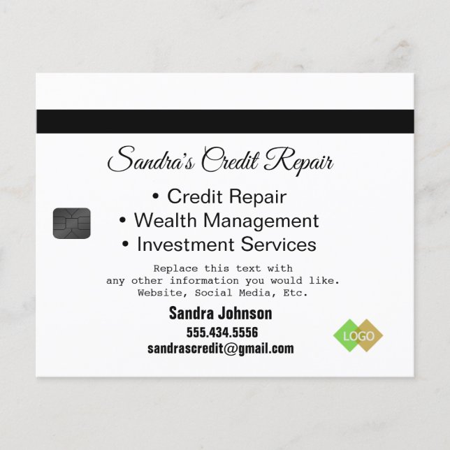 Credit Card Black and Gold  (Front)