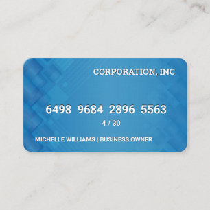 Credit Card   Blue Geometric Layers