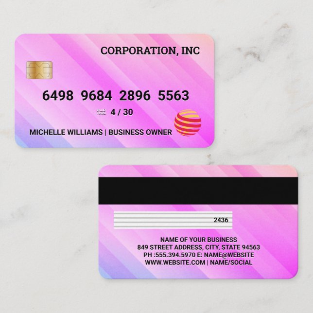 Credit Card | Colourful Pastels (Front/Back)
