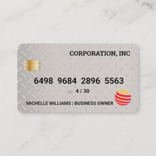 Credit Card   Diamond Plate Steel