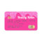 Credit card glitter drips beauty pink monogram