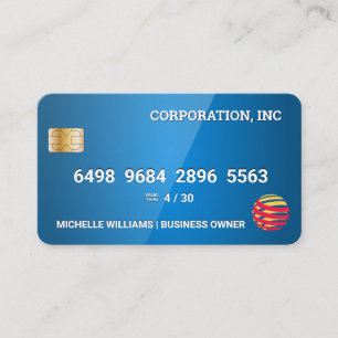Credit Card   Glossy Blue