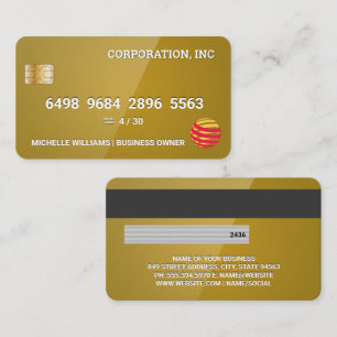 Credit Card   Glossy Gold