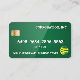 Credit Card   Glossy Green